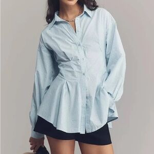 Maeve Sky Blue Button-Down Shirt